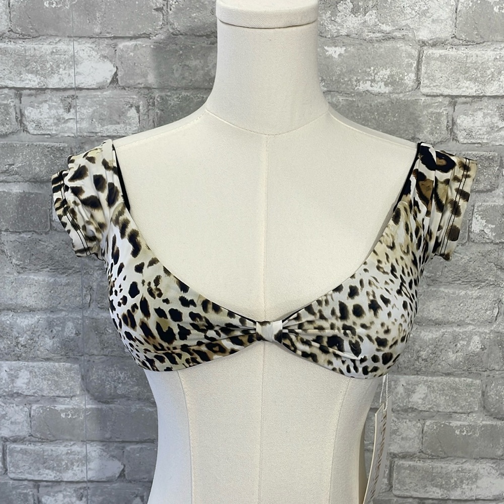 Tinibikini Swimwear Leopard Print Top